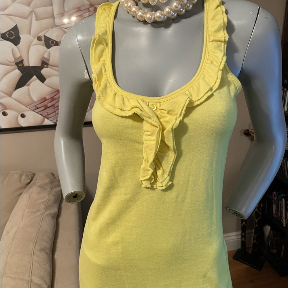 Dynamite Ruffled Yellow Tank top🤩S - Picture 5 of 5